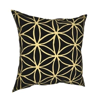 flower of life mandala gold pillows cases mandala holy religious geometry pillows coverage decorative cushion cover for car