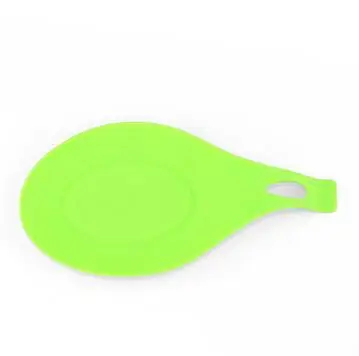 Green Силиконовая изоляционная Подставка для ложки, жаростойкая подставка для напитков, стеклянная подставка, подставка для ложки, подставка для горшка, кухонные аксессуары - Цвет: Green