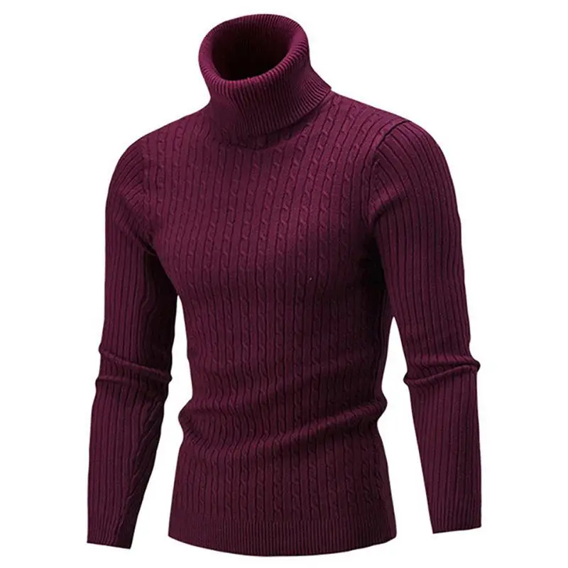 

Winter Warm Turtleneck Sweater Men Vintage Tricot Pull Homme Casual Pullovers Male Outwear Slim Knitted Sweater Solid Jumper