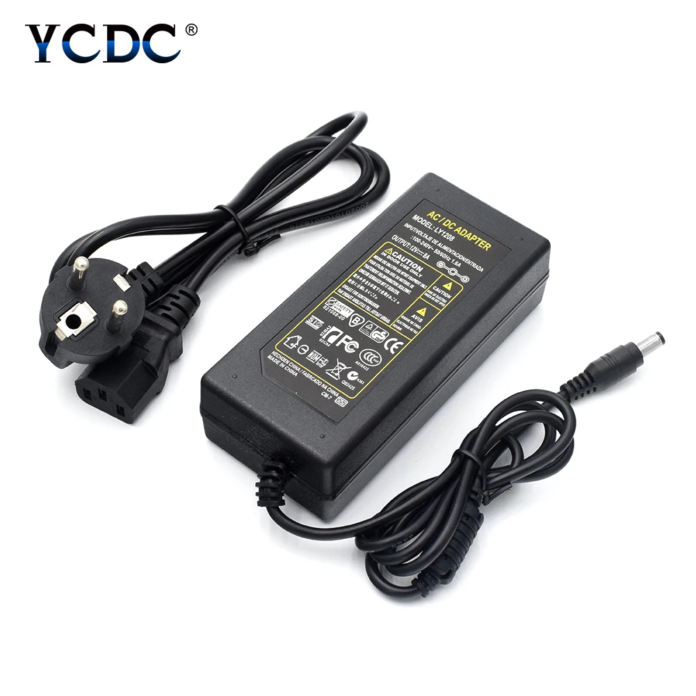 

Адаптер питания переменного тока 100-240 В в постоянный ток 12 В 8 А 12 В вольт трансформатор для освещения преобразователь для светодиодной лент...