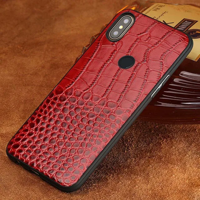 Red Чехол для телефона из натуральной кожи для Xiao mi Red mi Note 7 8 pro 5 6 mi 8 9se lite 9T pro A2 A3 Note10 mi x 2s Max 3 Y3 Poco F1 чехол - Цвет: Red