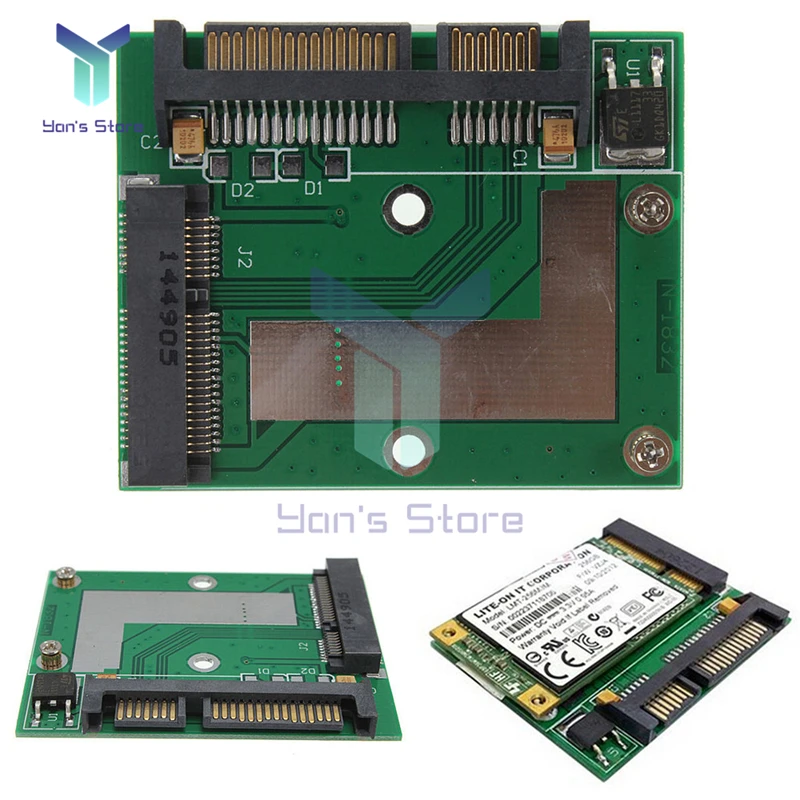 

mini PCI-e msata 1.8 SSD to 2.5 IDE inch HDD Hard Drive 3.3V 44pin Card PCI Express Sata Converter Adapter Module For Laptop PC