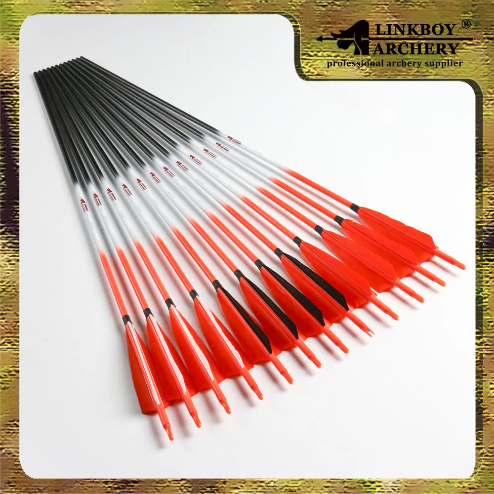 Linkboy карбоновые стрелы для стрельбы из лука ID6.2mm позвоночника 500 5 дюймов Турция