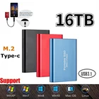 16 ТБ мобильный жесткий диск Тип C портативный SSD ударопрочный алюминиевый сплав твердотельный накопитель Tra hdd красный скорость передачи