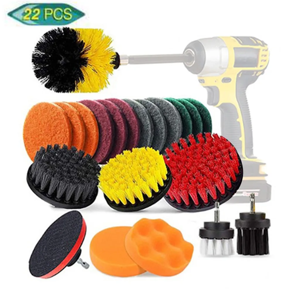 

Scrubber Brush Set Drill Sticky 2/3.5/4/5 Inch Brush Car Cleaning Tool