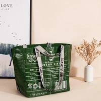 portable storage bag large capacity reusable folding tote bag with handle big waterproof nylon shopping bags foldable handbag