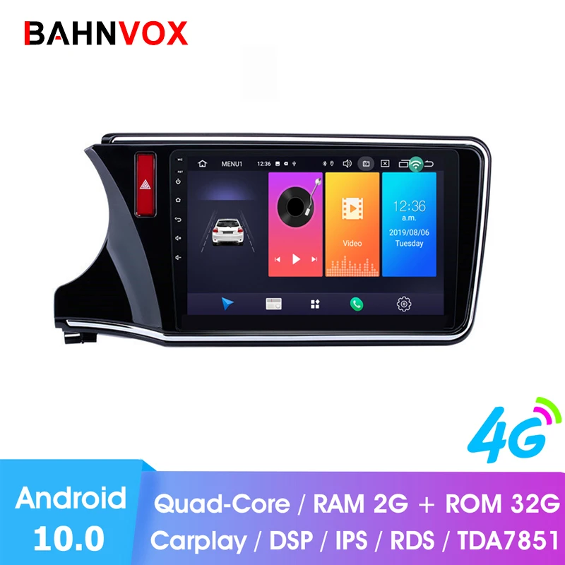 10 1 &quotandroid 0 RAM2G Автомобильный gps dvd плеер для honda city LHD 2014 2017 автомобильный Радио