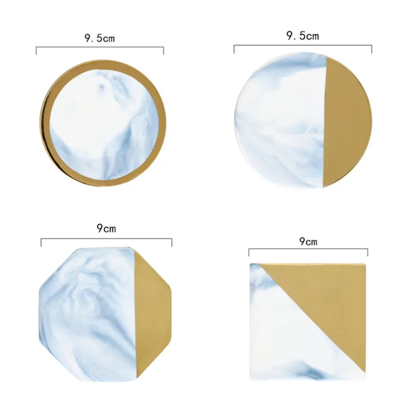 4 шт./компл. скандинавские Мраморные Подставки керамические подставки для чайных