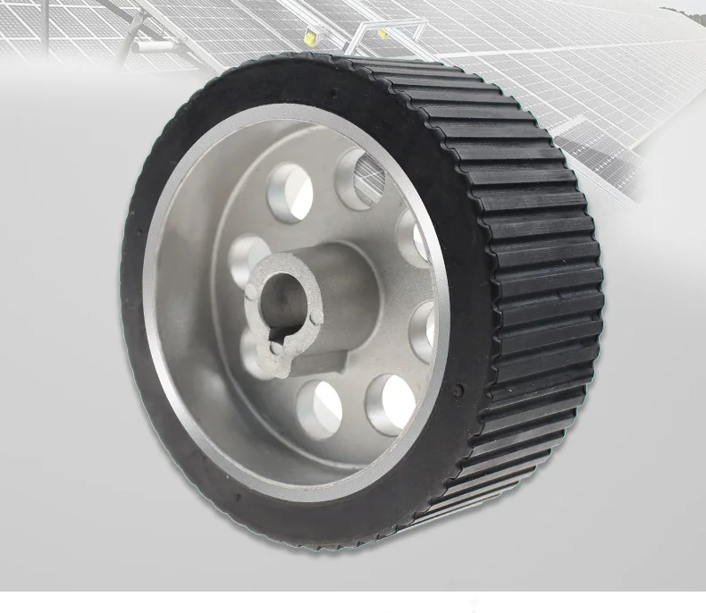 Pesados da Roda de Condução do Robô do Portador Rodas de Borracha de 50x120mm Rodízios Automáticos Fotovoltaicos Agv 120