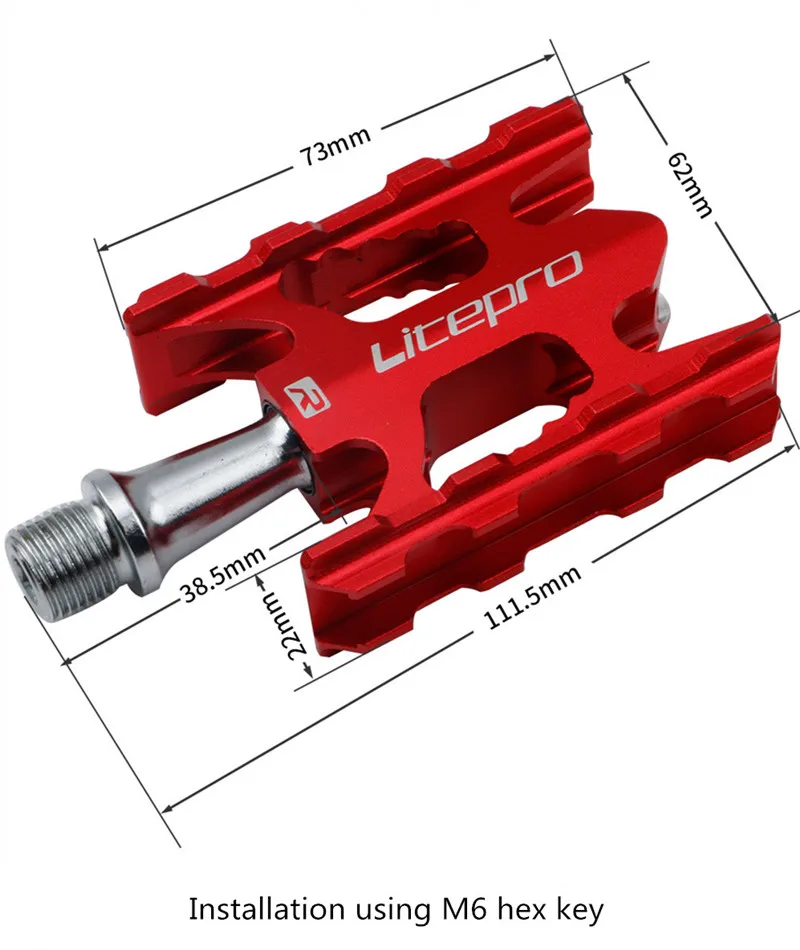 

Litepro Ultra Licht Faltrad Pedal Lager Aluminium Legierung Nicht-slip Fit Brompton MTB Rennrad BMX Universal Pedal Board