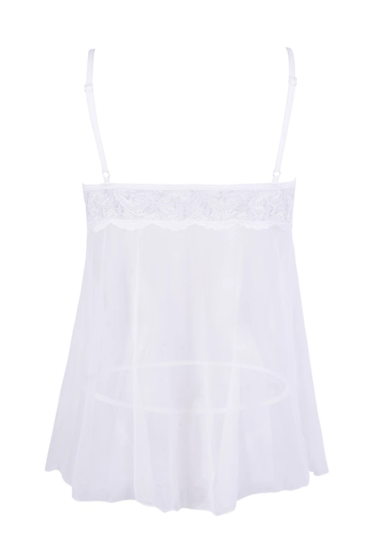 Кружевное женское сексуальное прозрачное платье-комбинация открытая прозрачная