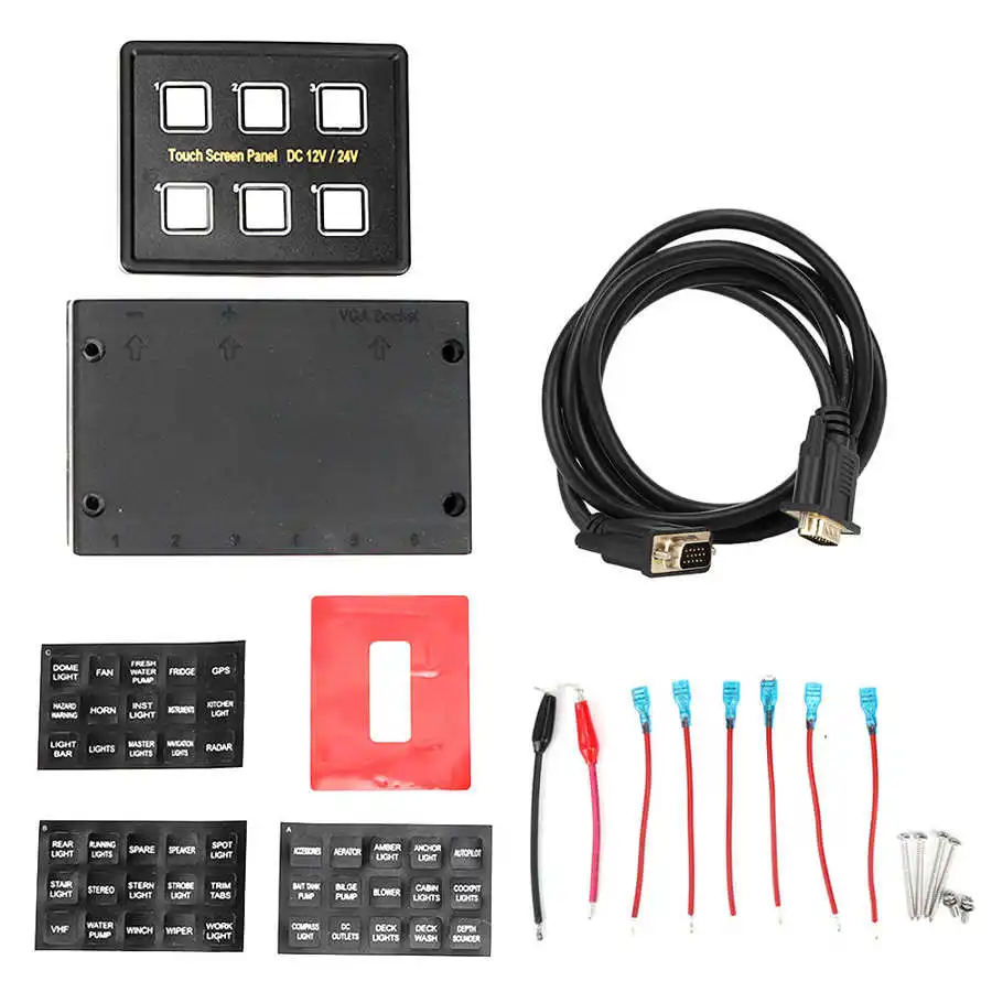 DC12 24V панель переключателя сенсорного экрана 6 банд умная коробка управления