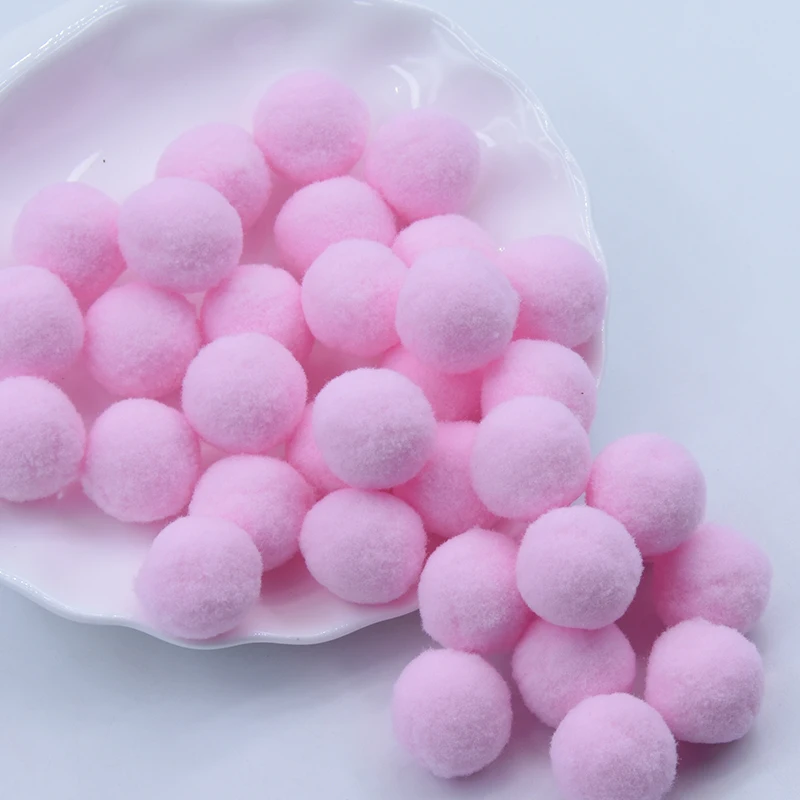 25mm 13pink 50pcs Светильник, желтый, розовый, голубой помпон, меховые шарики, сделай сам, мягкие помпоны, помпоны для рукоделия, Свадебный декор, клей на ткани, аксессуары, 8 мм до 30 мм - Цвет: 25mm 13pink 50pcs