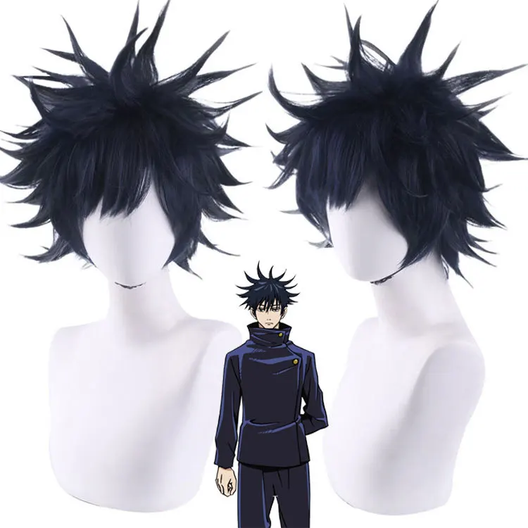 

35CM Animation Spell Back War Character Wig Collection Animation Character Wig Accessories Fake Hair Wearing Cosplay Wig Cover