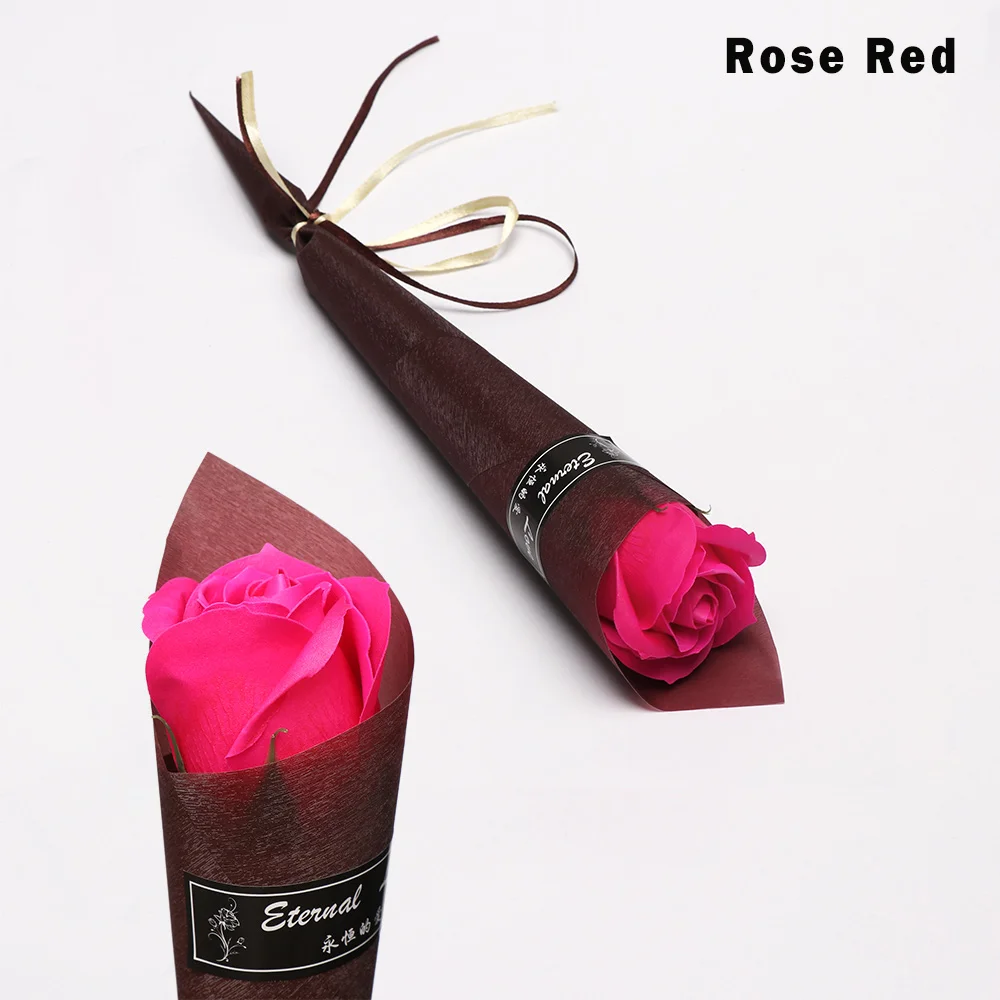 Rose 1 шт., романтическое мыло для ванны, Розовое Мыло, лепестки цветов на свадьбу, День Святого Валентина, День матери, подарок на День учителя, вечерние, искусственный Декор - Цвет: Rose