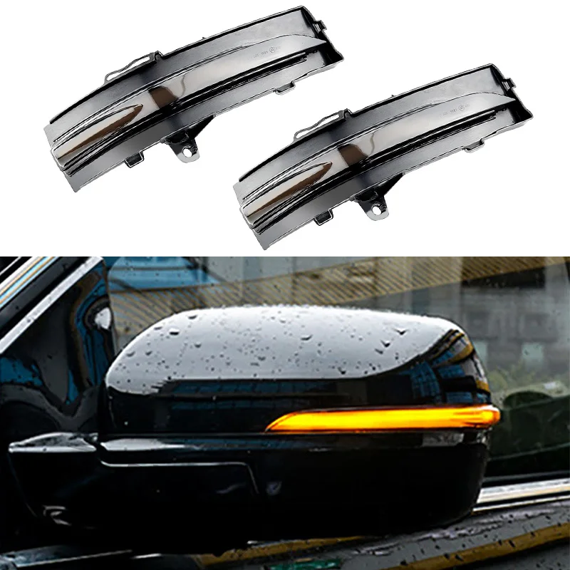 

2pcs LED Rearview Mirror Indicator Flowing Turn Signal Light Side Sequential Blinker Turning Lamp For Ford Edge 2015-2019
