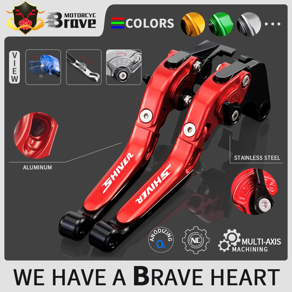 Регулируемые складные рычаги сцепления для мотоцикла с ЧПУ Aprilia SHIVER 900 2017 2018 2019 / GT