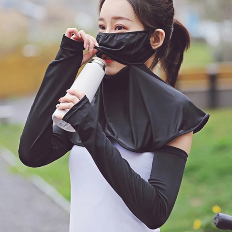 

Mask Ice Silk Scarf Men And Women Sunscreen Breathable Mask Outdoor Riding Turban Windproof Multifunctional Motorcycle Mask