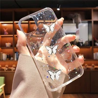 3d butterfly soft clear glitter star case for iphone 11 pro max soft cover for iphone 12 pro xsmax xr 7 6 8 plus 12mini case