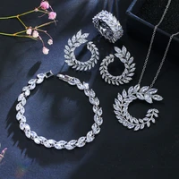 pansysen 925 sterling silver aaa cubic zircon wedding engagement jewelry sets top brand necklaceearringsbracelet wholesale