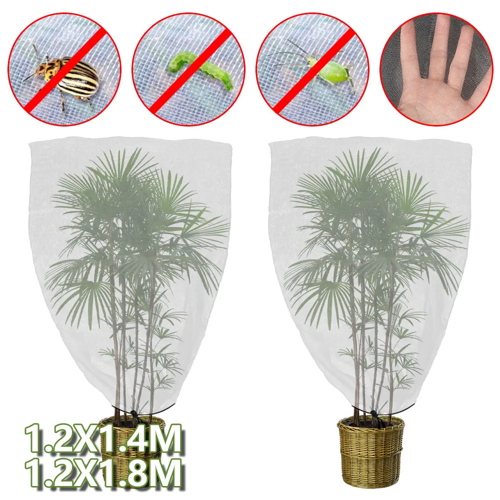 

Insect Bird Barrier Mesh Garden Bug Netting Insect Bird Plant Vegetables Fruits Protective Cover Reusable Reusable Net Bag