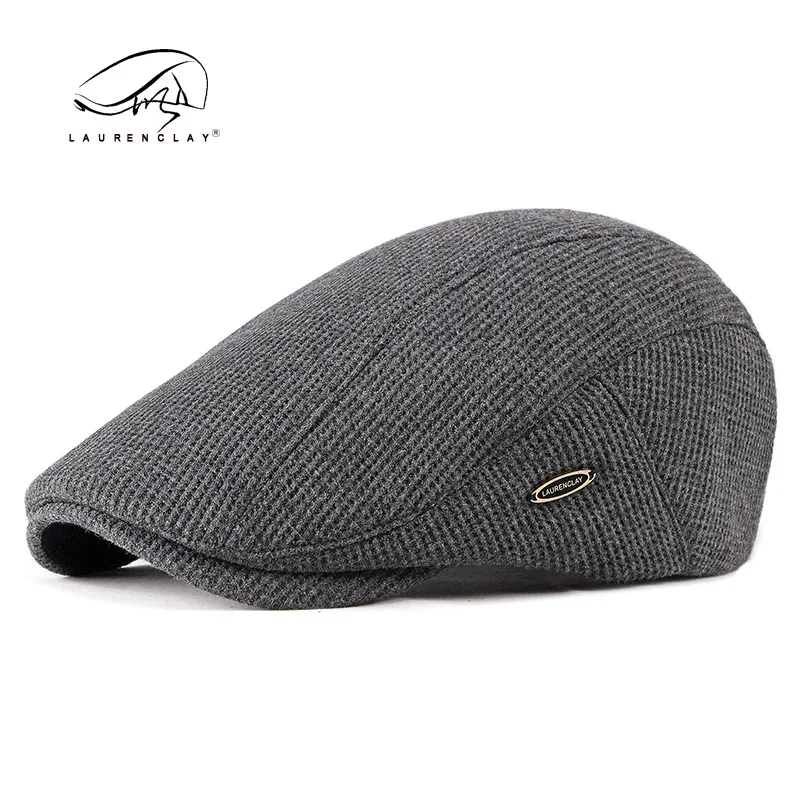 Шапка берет Женская Вязаная Шерстяная Британский ретро Мужская кепка светильник