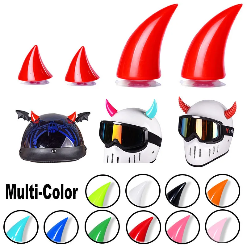 

1PCS Car Motorcycle Helmet Devil Horn Corner Motocross Full Face Off Road Helmet Decoration Headwear Sucker Halloween Decor