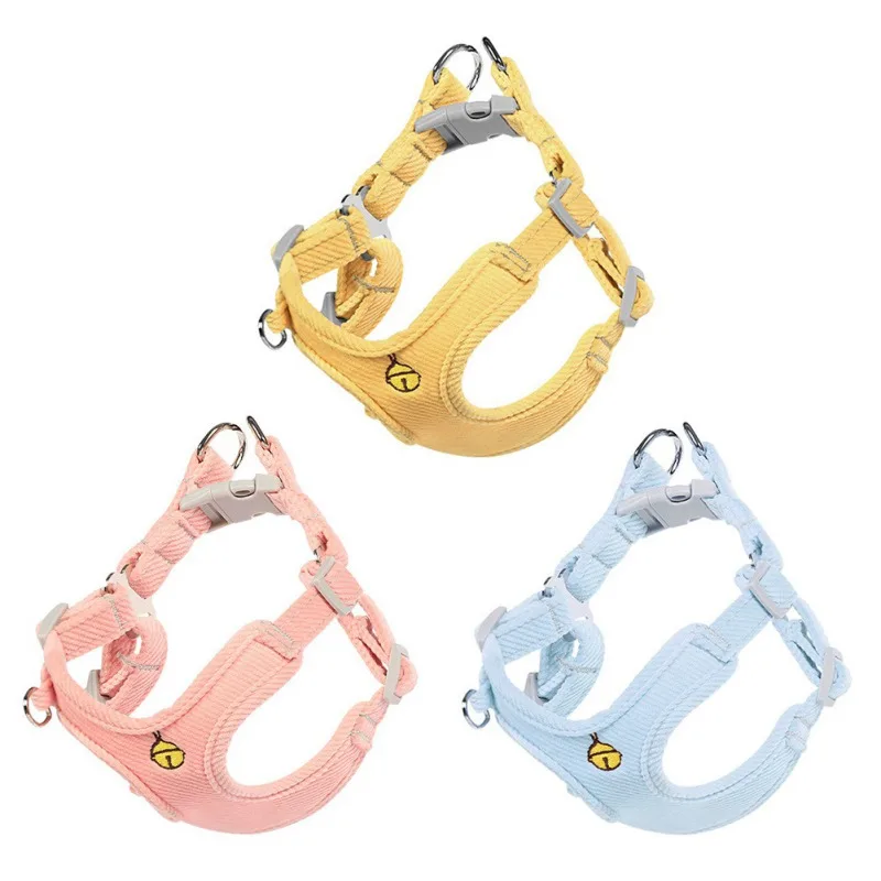 

Adjustable Pet Nylon Dog Harness No Pull Puppy Small Medium Dog Vest Traction Rope Safety Vehicular Lead Walking Running