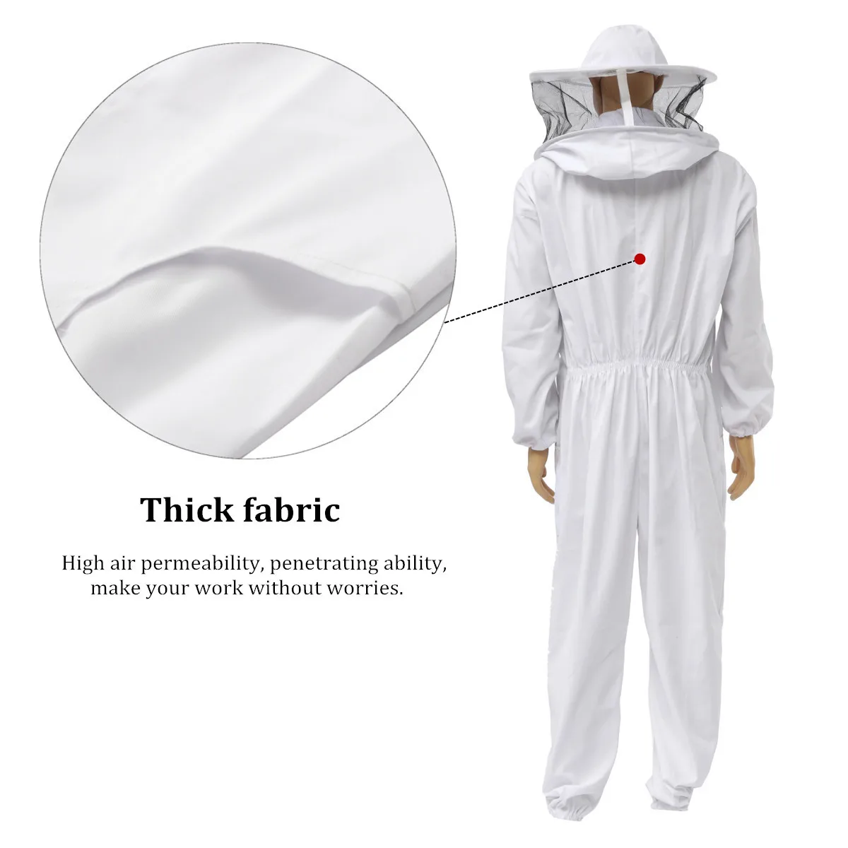 

Full Body Beekeeping Protective Clothing Bee Beekeeper Suit Hat Smock Bee Suit Equipment Veil Hat Beekeeping Protective Clothing