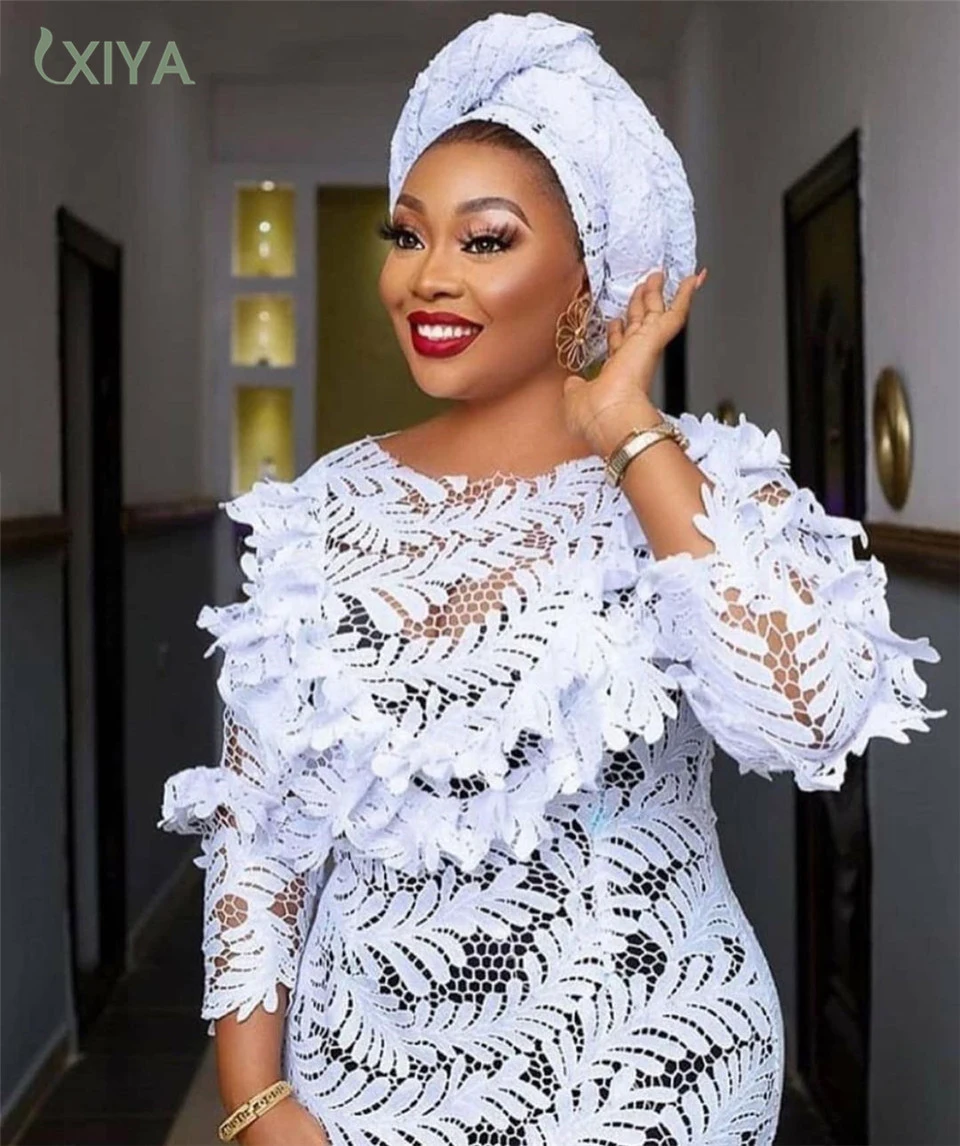 

Pure White African French Guipure Lace Fabric Top Selling Lace Nigerian Cord Lace with Sequin Milk Lace for Women NI3633
