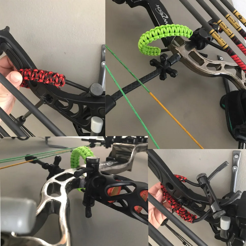 Huntingdoor 10 Color Archery Adjustable Braided Wrist Sling Rope Wristbands Compound Bow Accessories Hunting Shooting Tageting