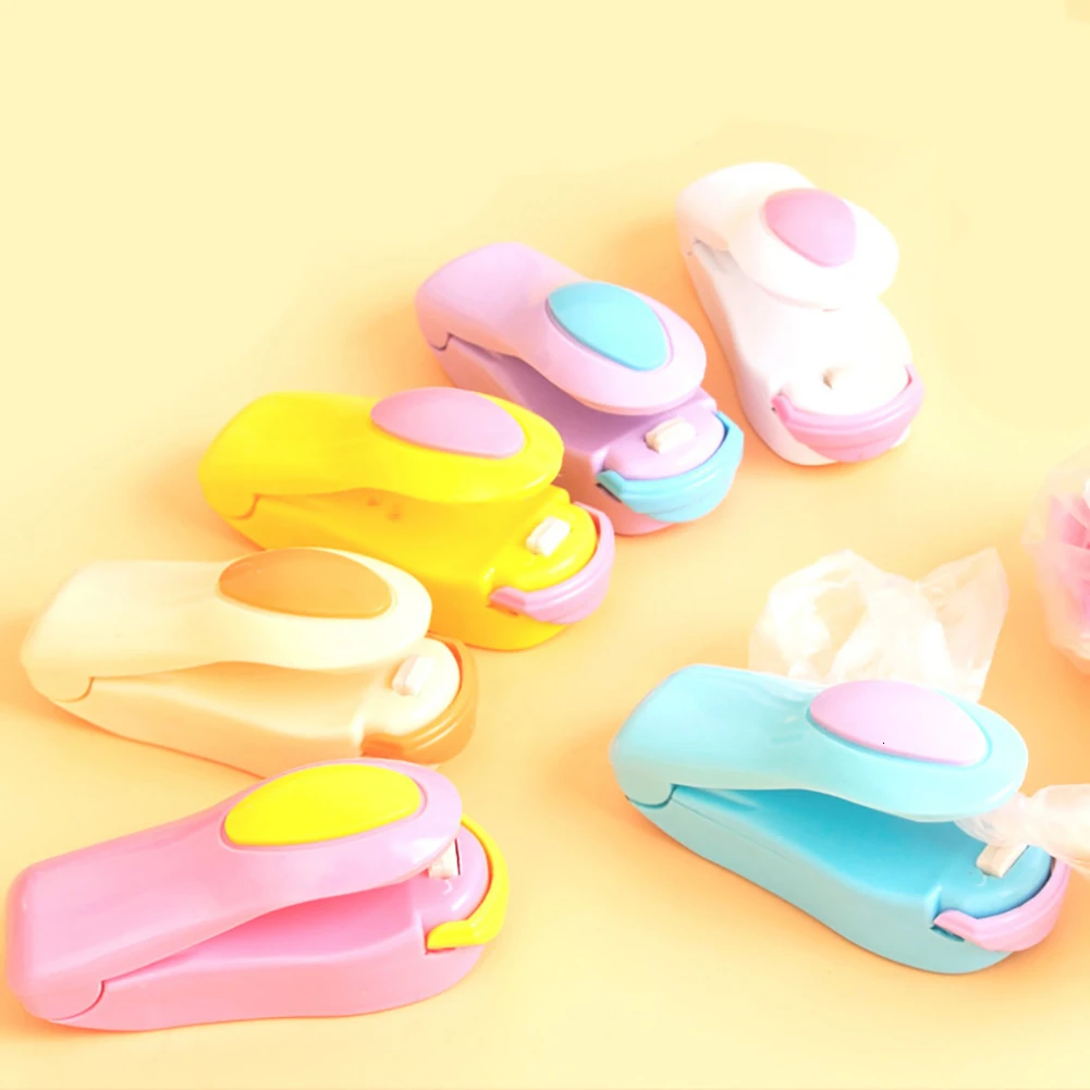 2 шт. портативный пластиковый мешок Зажимы Ручной мини электрический тепла