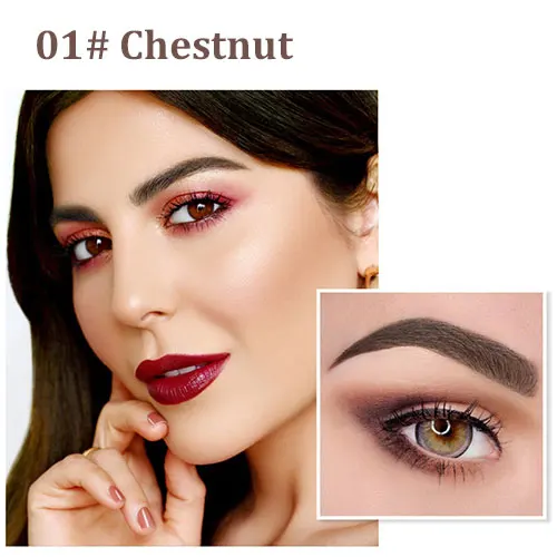 Chestnut 1 шт., 4 головки, тонкий эскиз, жидкий карандаш, микроблейдинг, для бровей, тату, ручка, водостойкая, коричневая, тонкая ручка, усилитель бровей, инструмент для макияжа - Цвет: Chestnut