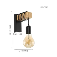 nordic wood wall lights led wall lamps for living room bedside corridor decoration sconce without bulb ac85 265v e27 base