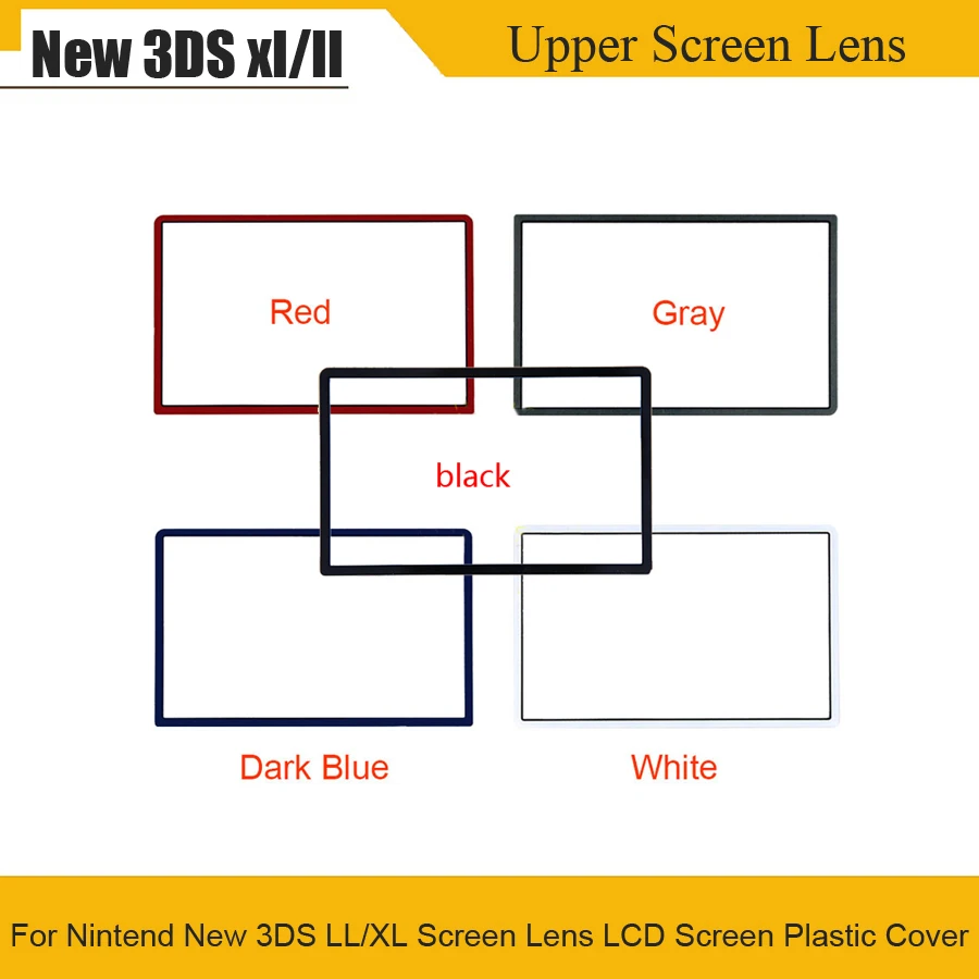 

Top Upper Screen Lens LCD Screen Plastic Cover OEM For Nintend New 3DS LL/XL Front LCD Screen Frame Lens Cover For 3DS XL LL