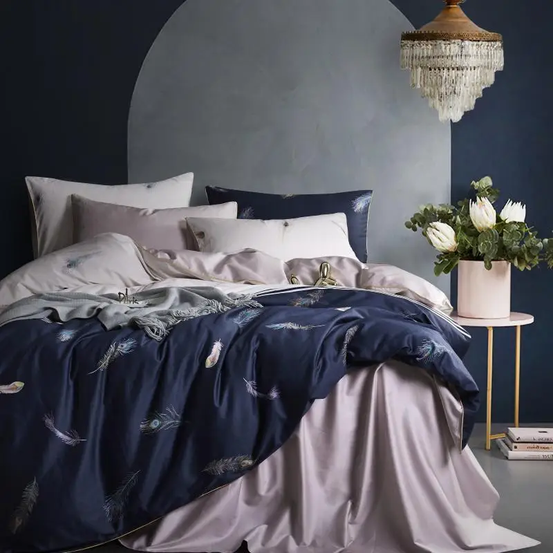 Комплект постельного белья из шелковистого египетского хлопка с потертым