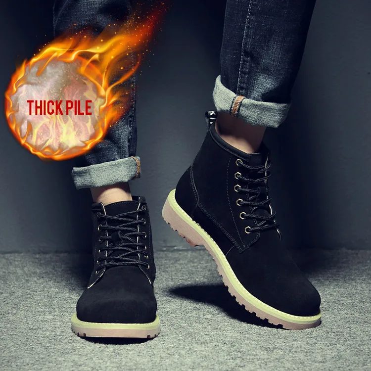 OSCO/мужские ботинки из натуральной кожи сезон осень зима ботильоны модная обувь