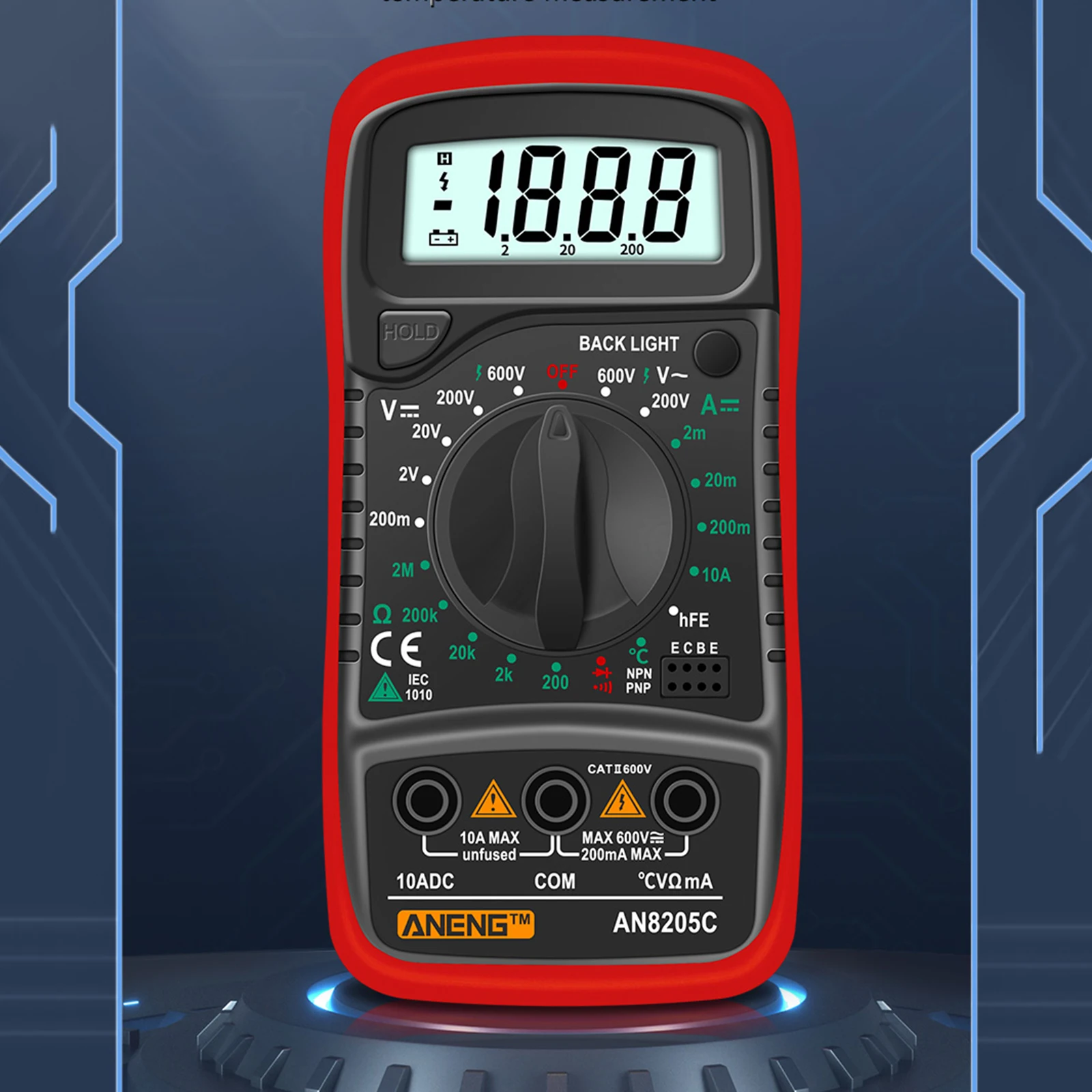 

Digital Multimeter Electronic Testers Capacitance Meter Easy Use Durable Voltmeter Volt Meter Multimeter Voltage Tester