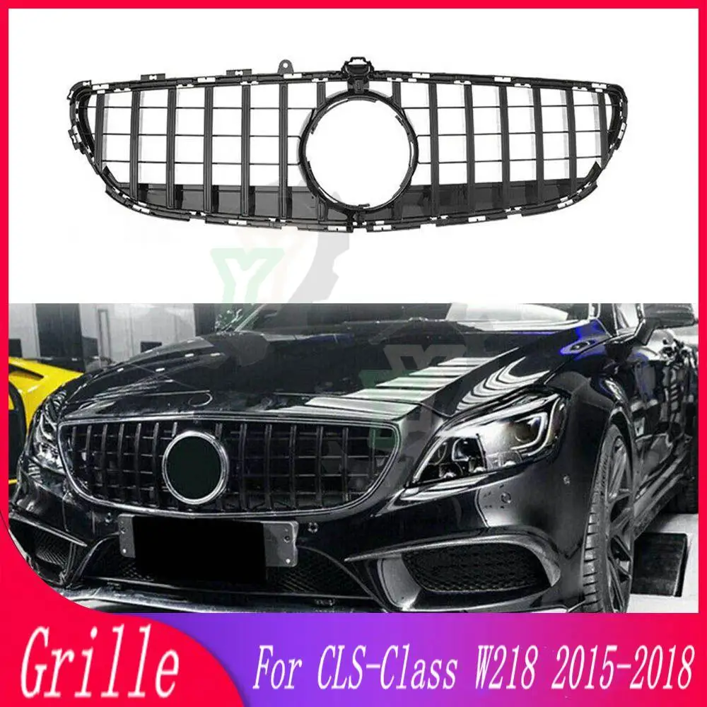 

GT/Diamond Front Bumper Grille Racing Grill For Mercedes Benz C-Class W218 CLS300 CLS320 CLS350 CLS450 CLS500 2015 2016 2017 18