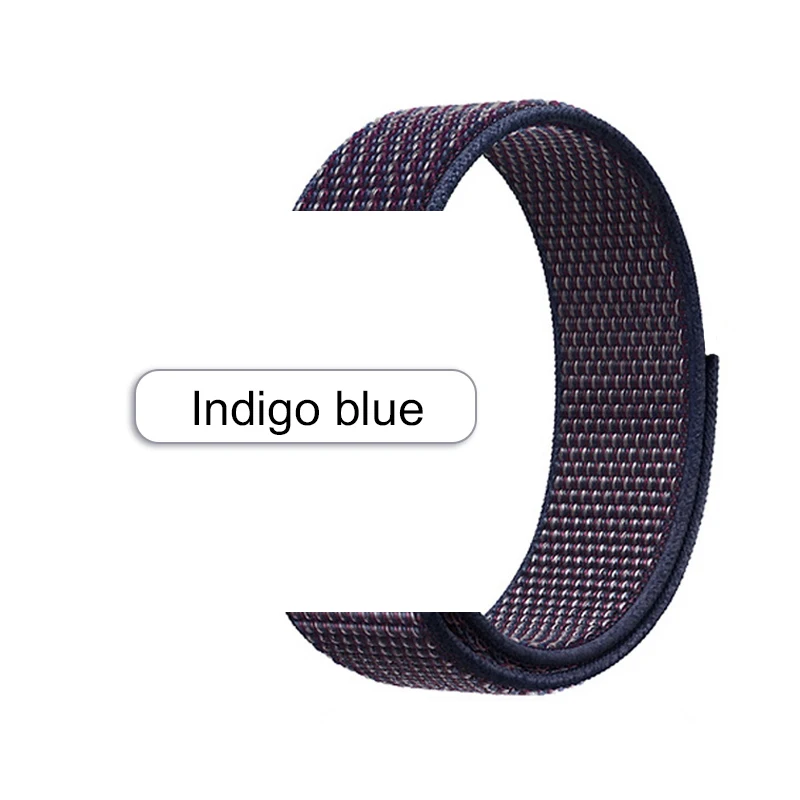 Ремешок спортивный цвета индиго для iwatch браслет наручных часов 40 мм 44 нейлон