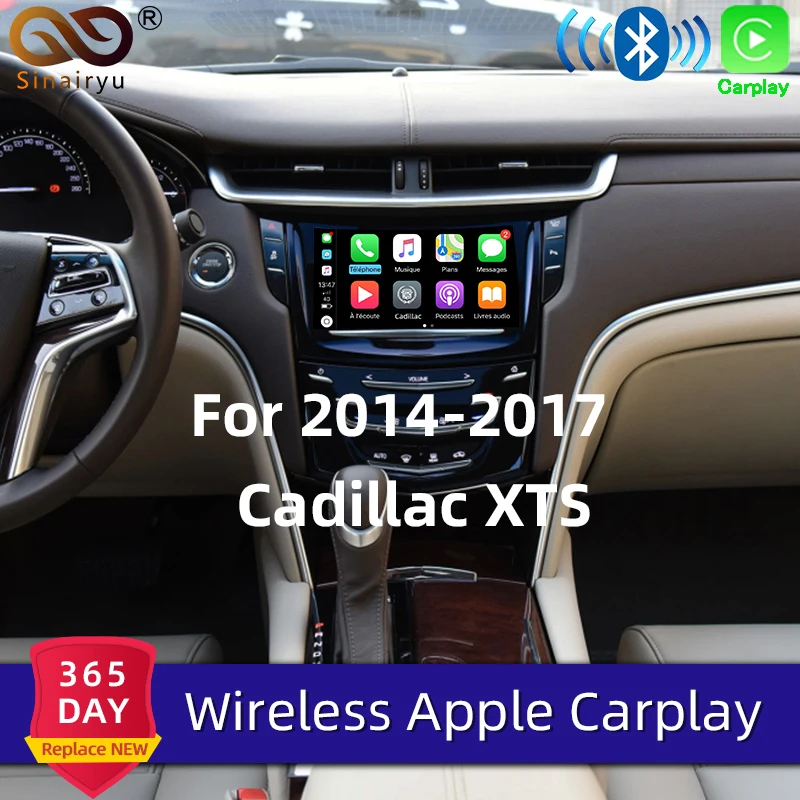 Sinairyu беспроводной Apple Carplay для Cadillac XTS 2014 2019 Android Auto зеркало в форме яблока iOS Wifi