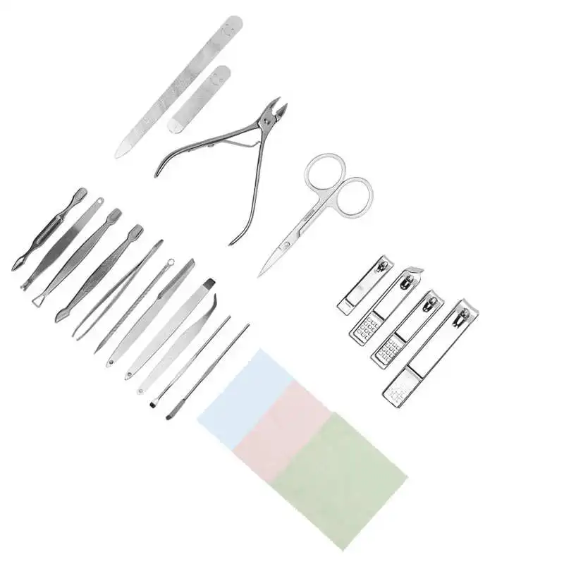 

Manicure Pedicure Kit Nail Clippers Set Stainless Steel Manicure Pedicure Kit Fingernail Toenail Grooming Beauty Tool