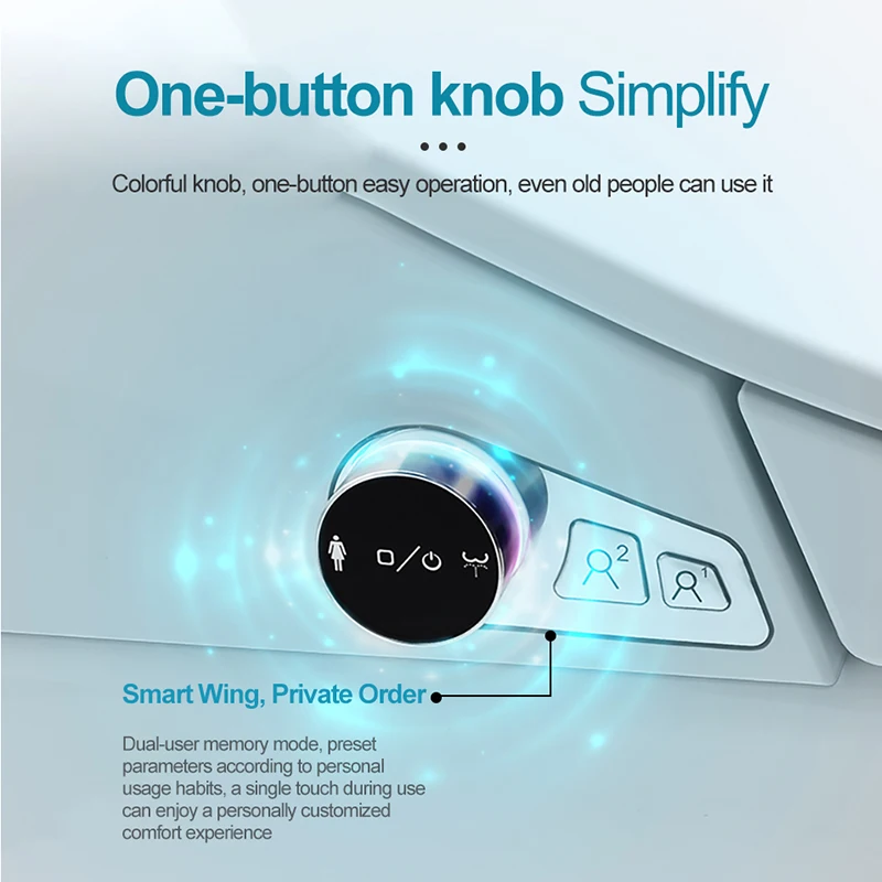 FOHEEL Интеллектуальный унитаз цельный туалет удлиненный с дистанционным