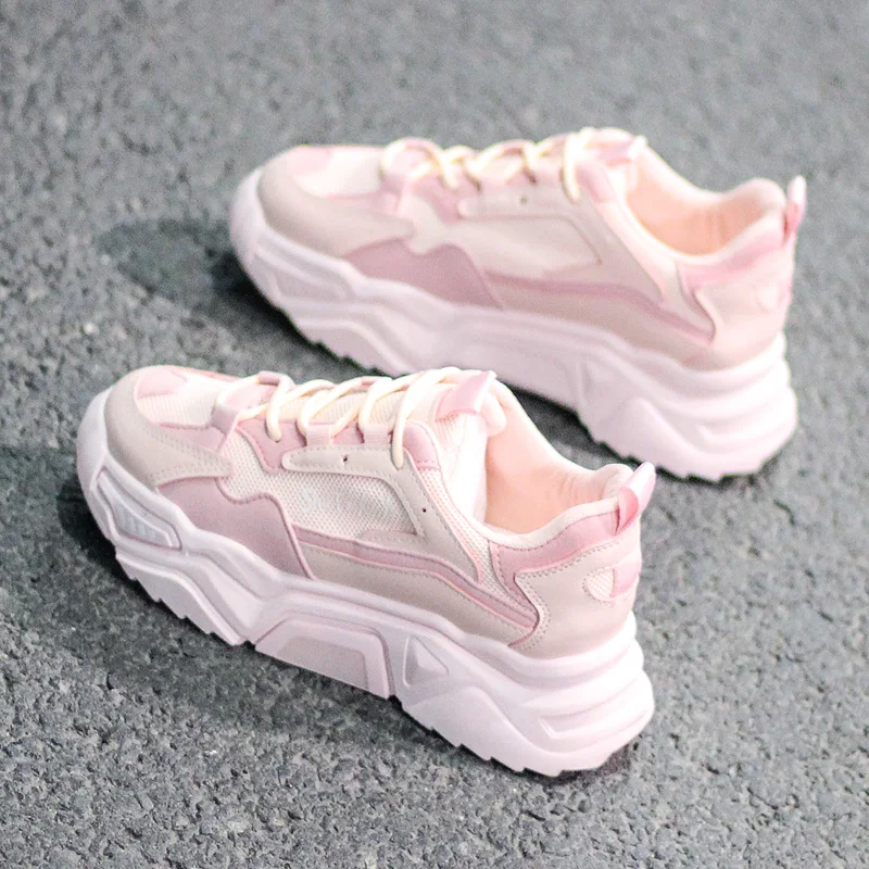 

Platform Women Sneakers Vulcanized Shoes White Sneakers Women Trainers Ladies Casual Shoes Breathable Lace Up