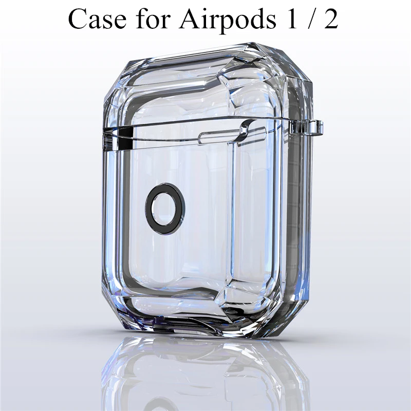 

Чехол-накладка для Apple Airpods 2, прозрачный, из ТПУ