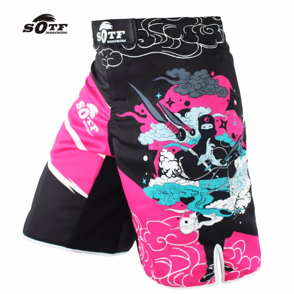 

SOTF MMA Pink Samurai Breathable Tiger Boxing Shorts Taekwondo Fighting Boxing Training Pants mma Gym Workout Clothes