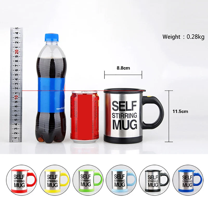 

Stainless Steel Self Stirring Coffee Mug Auto Magnetic Mug Automatic Lazy Mixing Juice Milk Smart Shaker Coffee Mix Cup 400ml