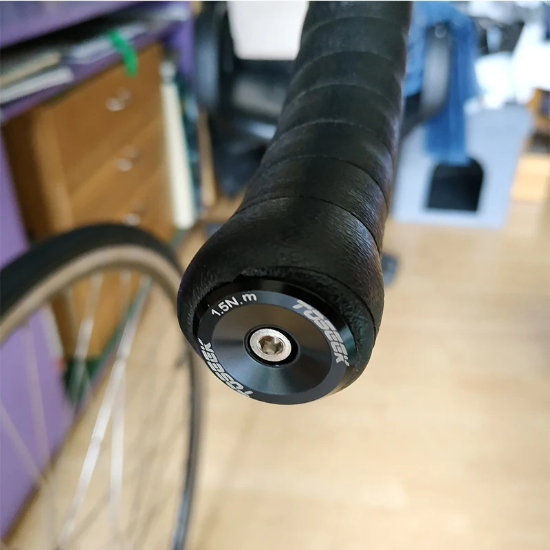 TOSEEK 2 шт. торцевые заглушки для руля велосипеда MTB алюминиевый сплав Грипсы