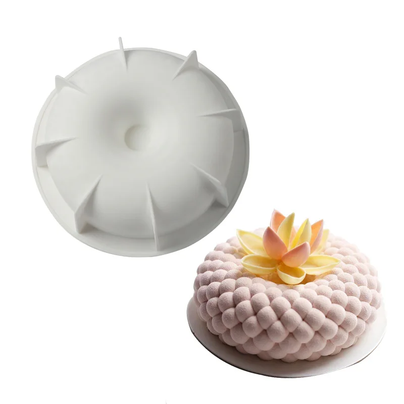 

3D Food Grade Cake Mold Silicone Mold Round Shape DIY Mousse Mould Making Galo Fruit Bakeware Cake Decoration Tool Stocked