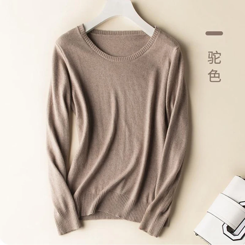 Высокое качество 2021 Осень Зима Кашемир Хлопок Смешанный вязаный женский свитер и